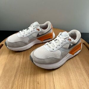 🌻NIKE Air Max SYSTM White/Pure Platinum/Orange Trance/Flat Pewter-Size 6.5